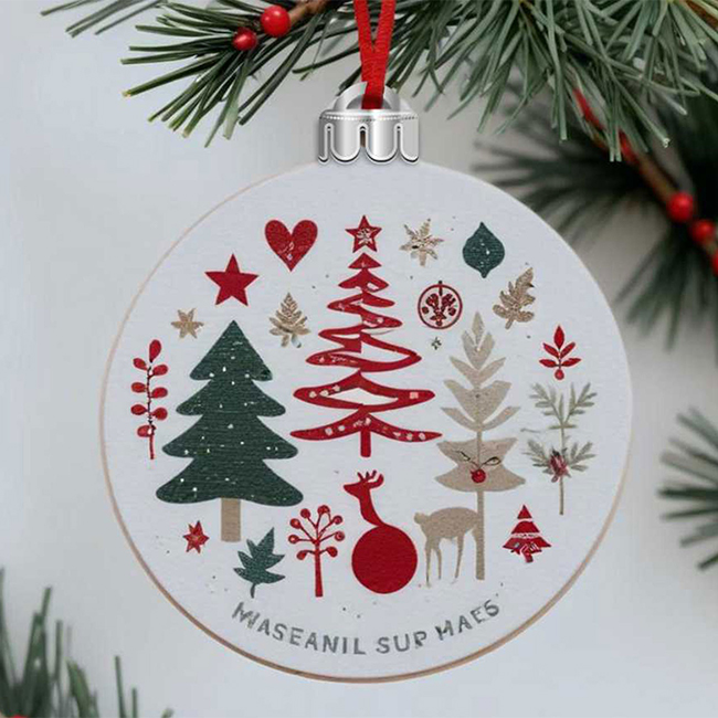 Weihnachtskugeln aus Holz