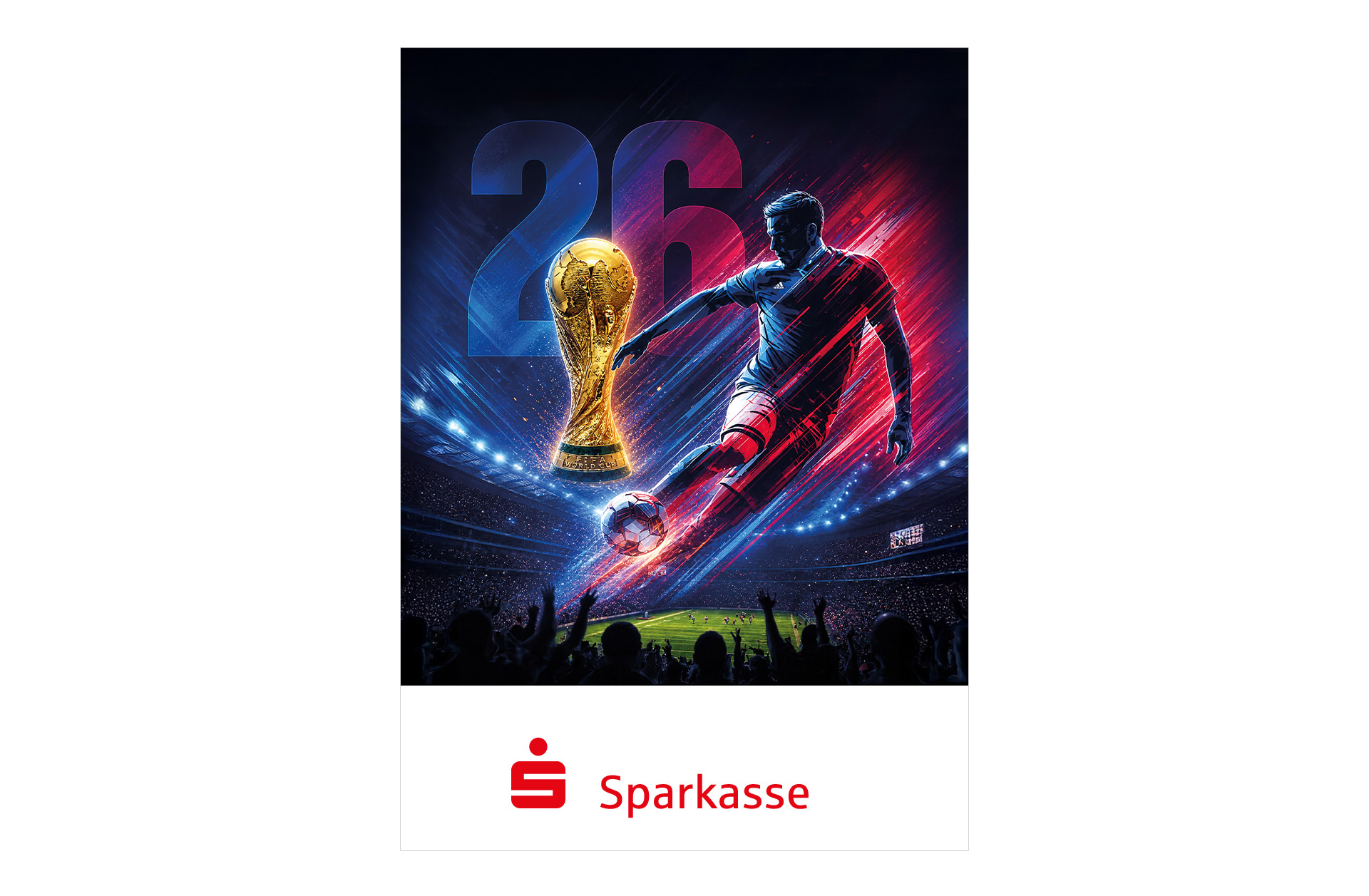 Fußball WM 2026 - Spielplan Faltblatt Sparkasse