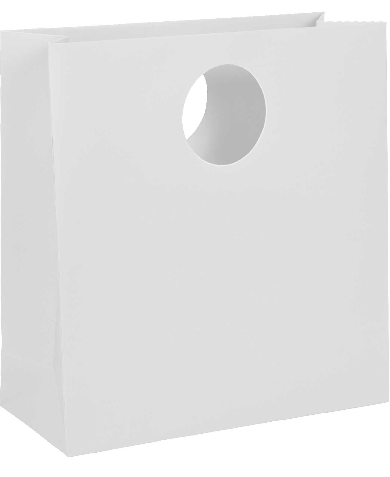 Papier-Tragetasche Avantgarde weiß rund