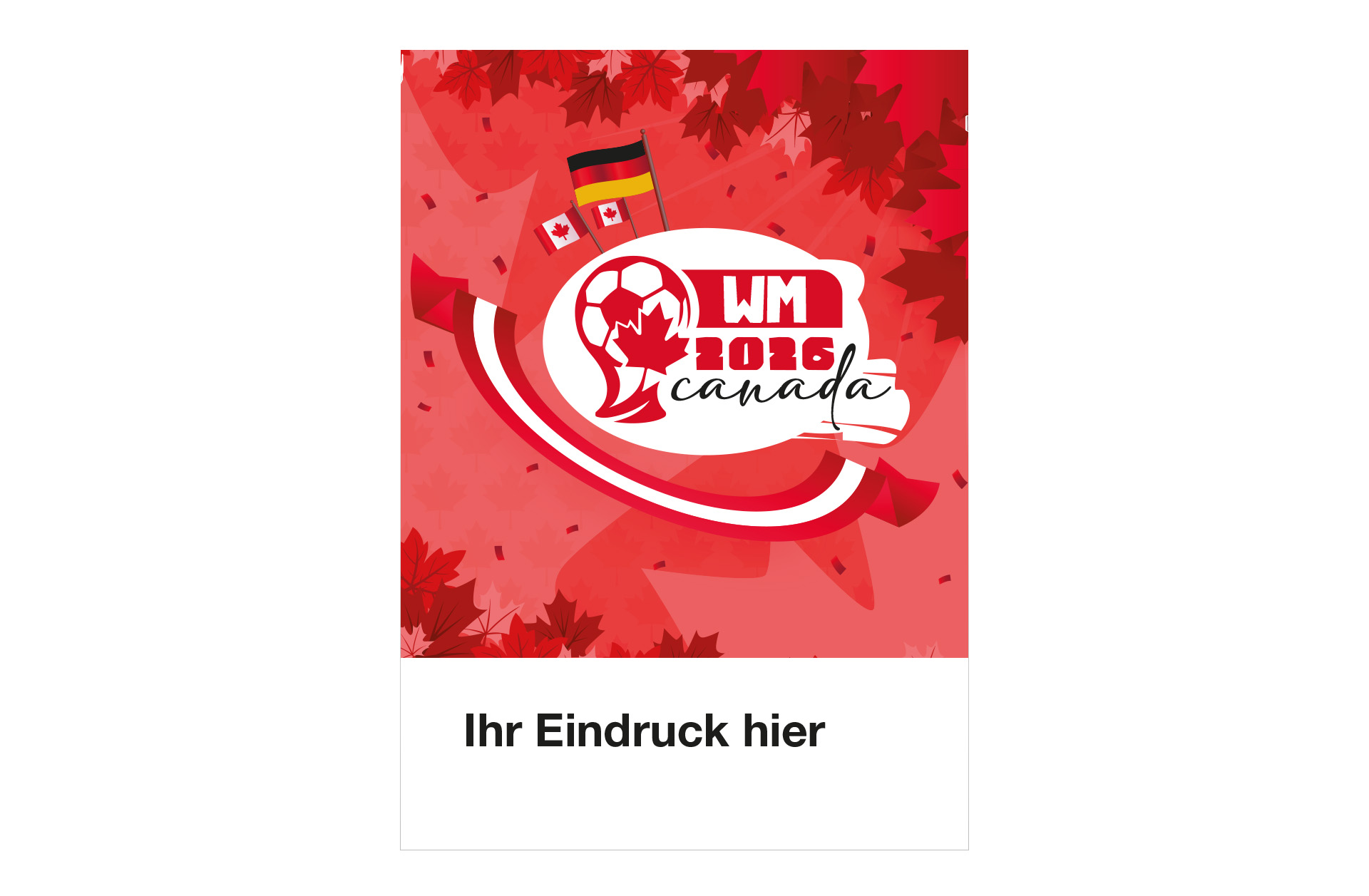 Fußball WM 2026 Spielplan Broschüre Deckblatt Eindruck