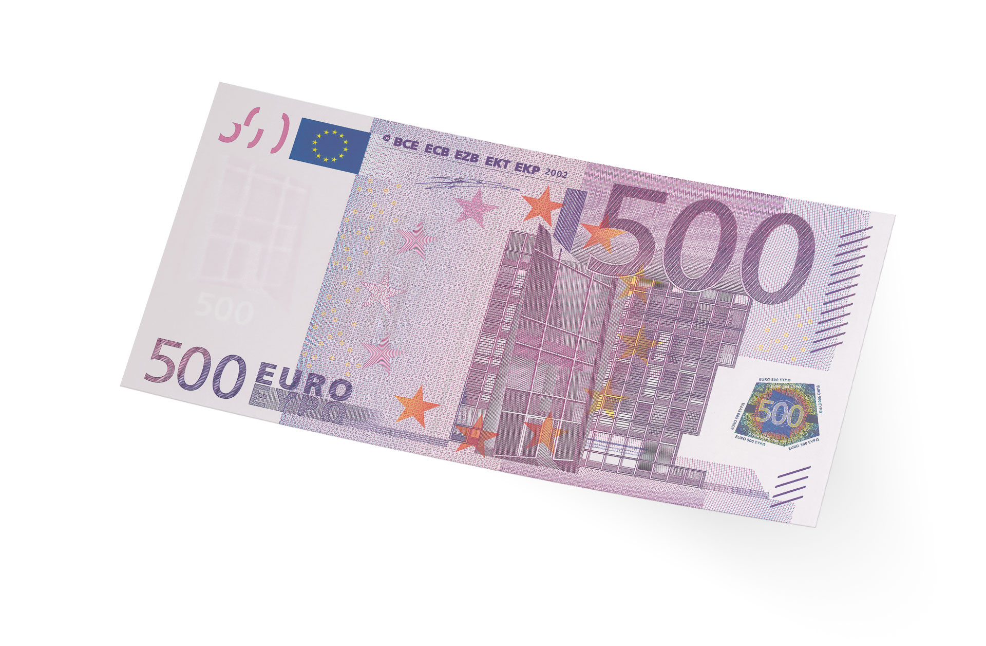 Übergabe Euro-Geldscheine