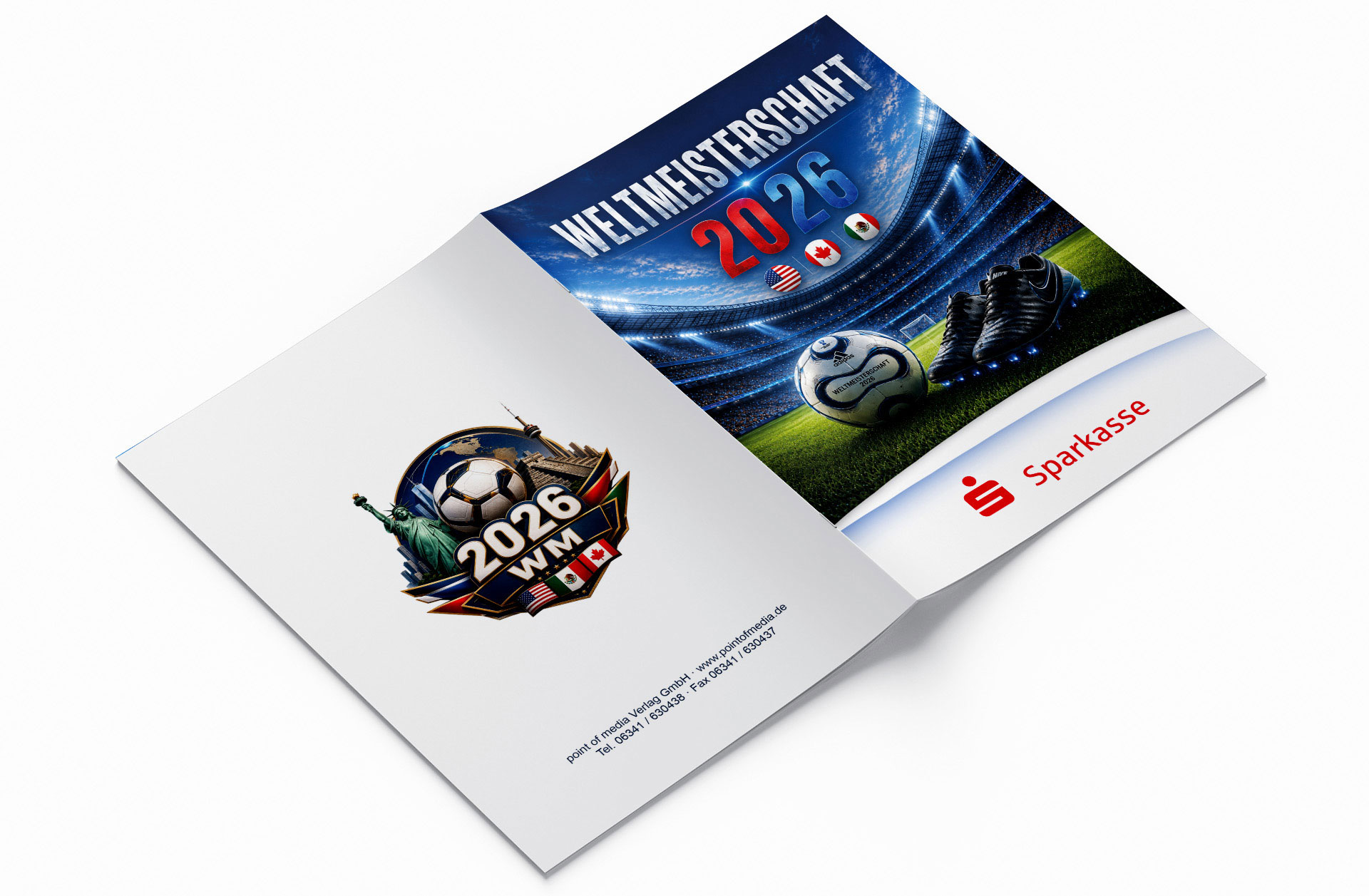 Fußball WM 2026 - Spielplan Broschüre Sparkasse