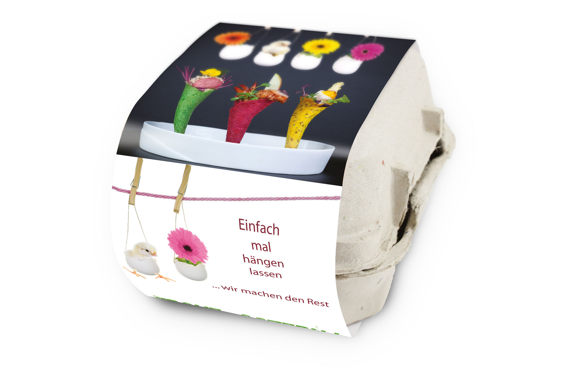 Ostereier mit Logo Banderole Fine Emotion