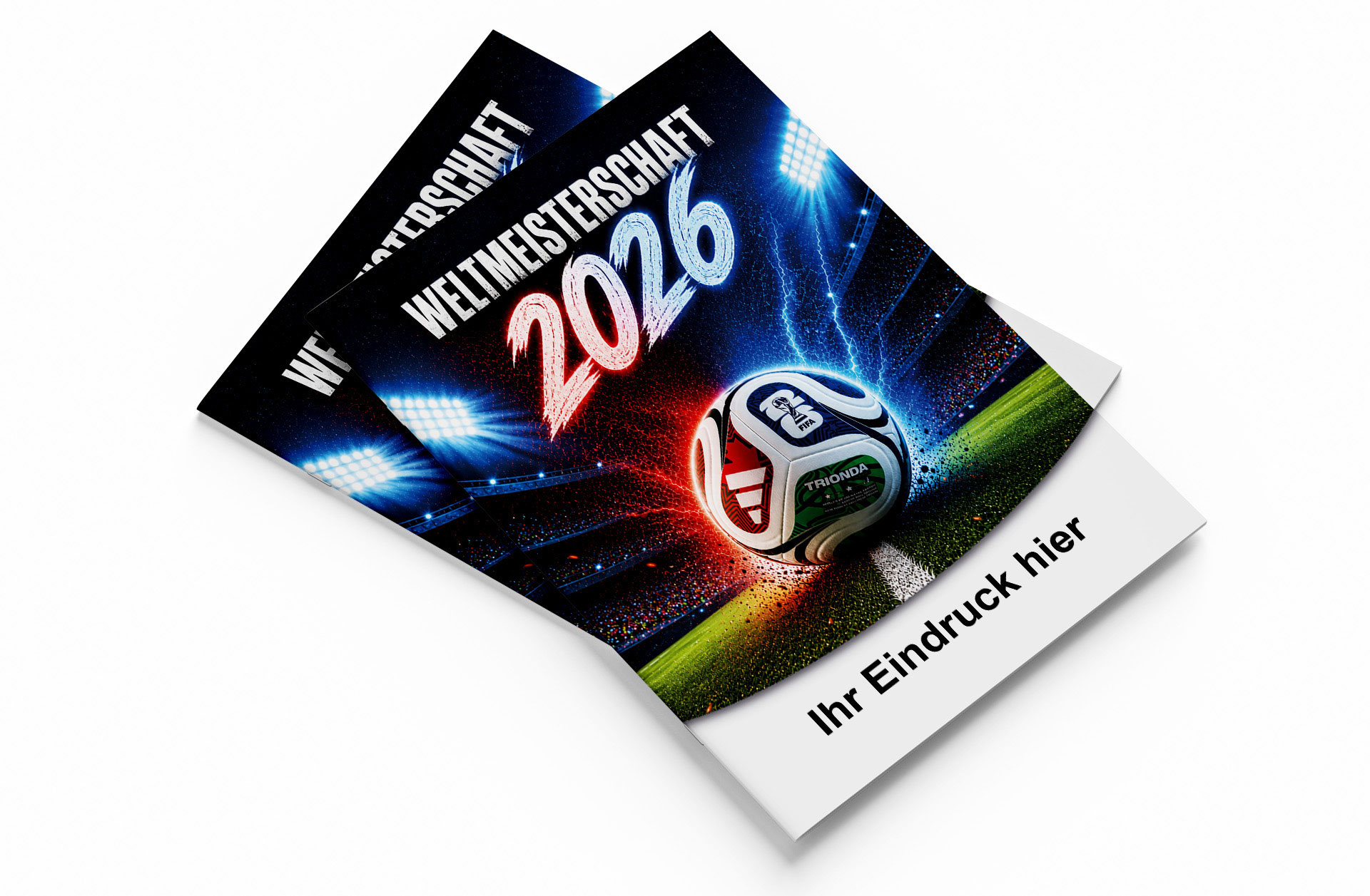 Fußball WM 2026 - Spielplan Broschüre Volksbank