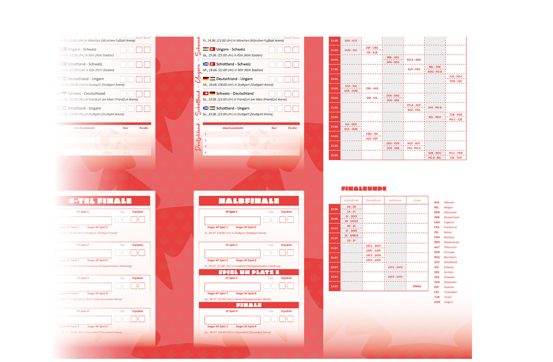 Fußball WM 2026 Spielplan Wandplaner
