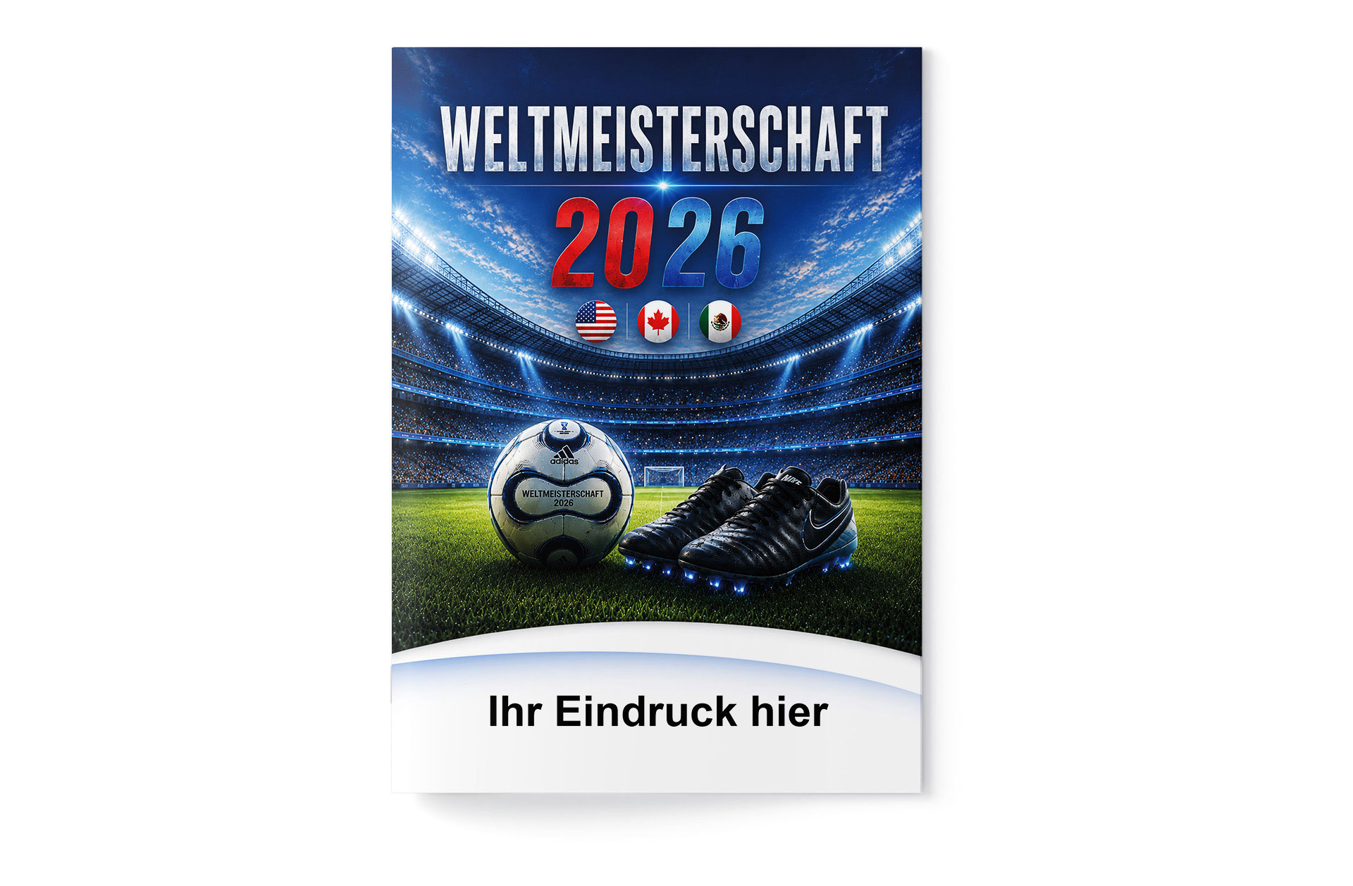 Fußball WM 2026 - Spielplan Broschüre Volksbank