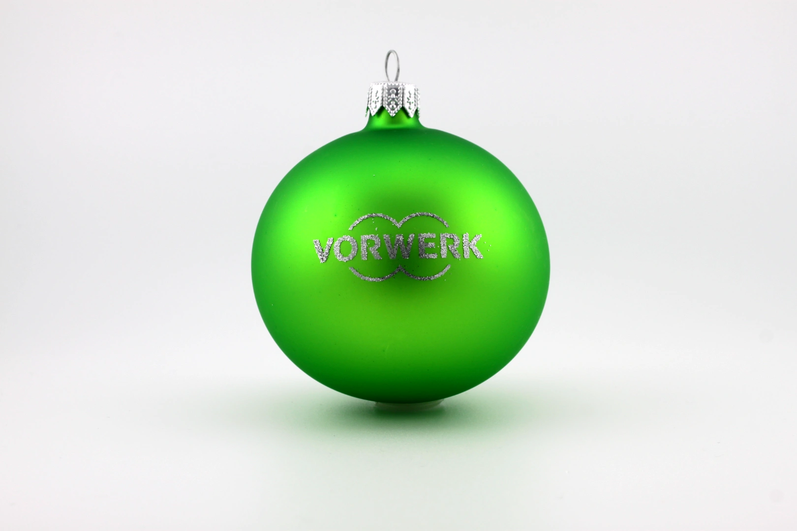 Weihnachtskugel mit logo “ grüne Kugel mit Vorwerk-Logo