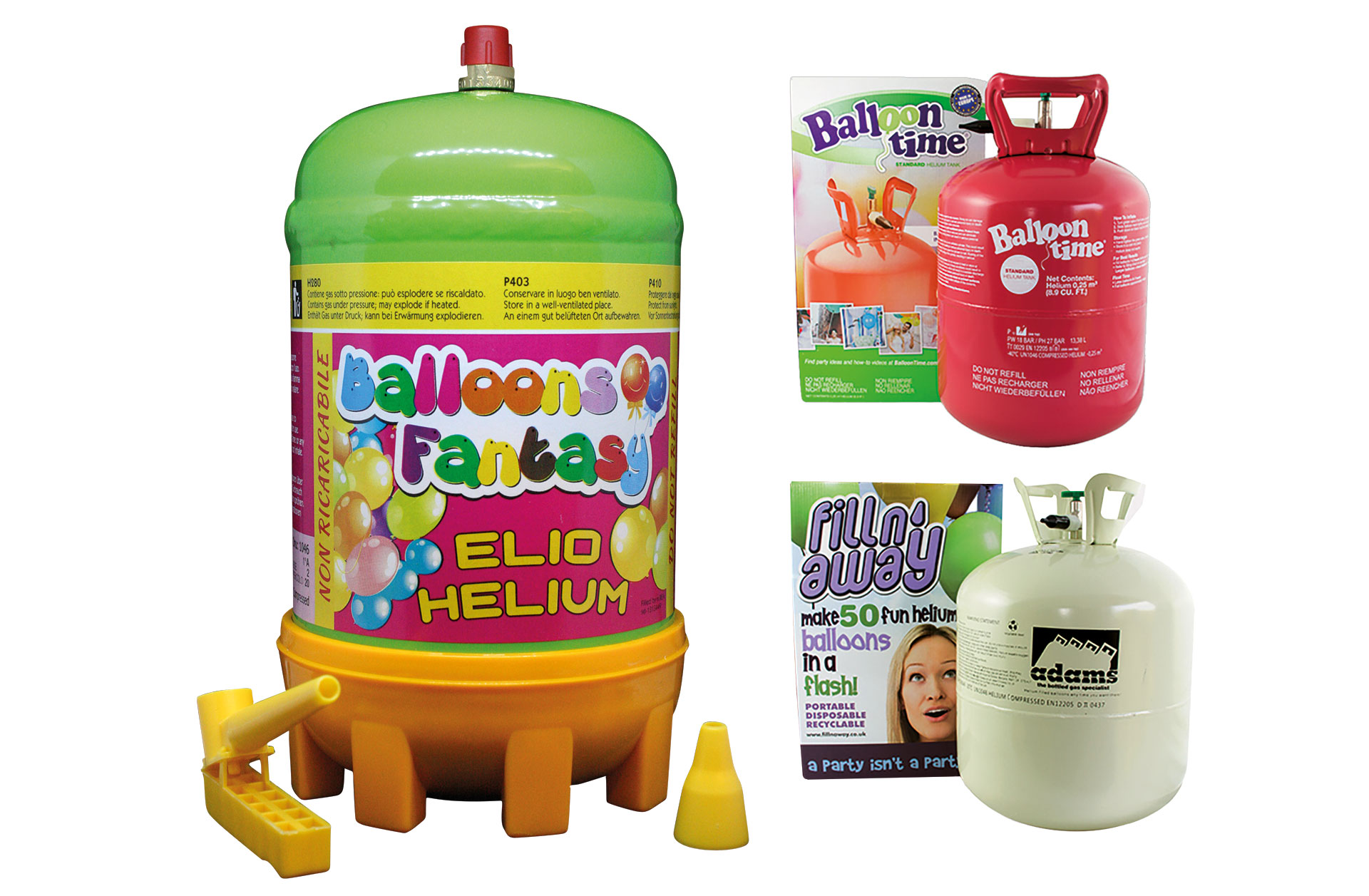 Ballongas Einwegbehälter