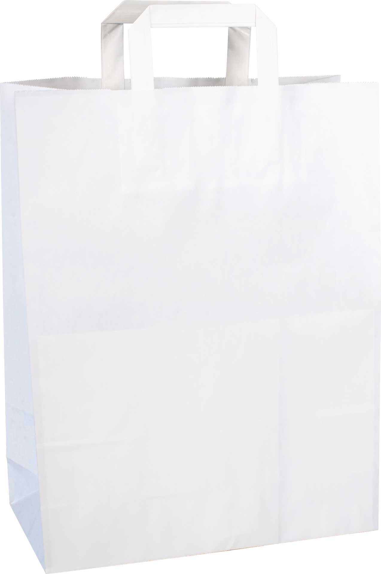 Tragetasche Standard weiß Papier-Tragetasche "Standard"