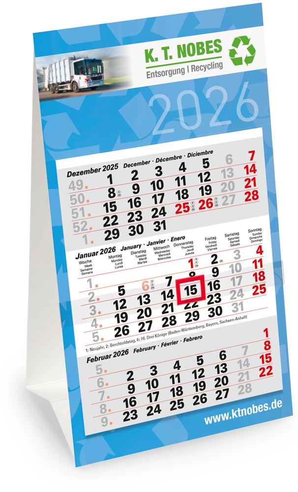 Tischkalender Table 3M Euro 4 Tischkalender Table 3M Euro 4