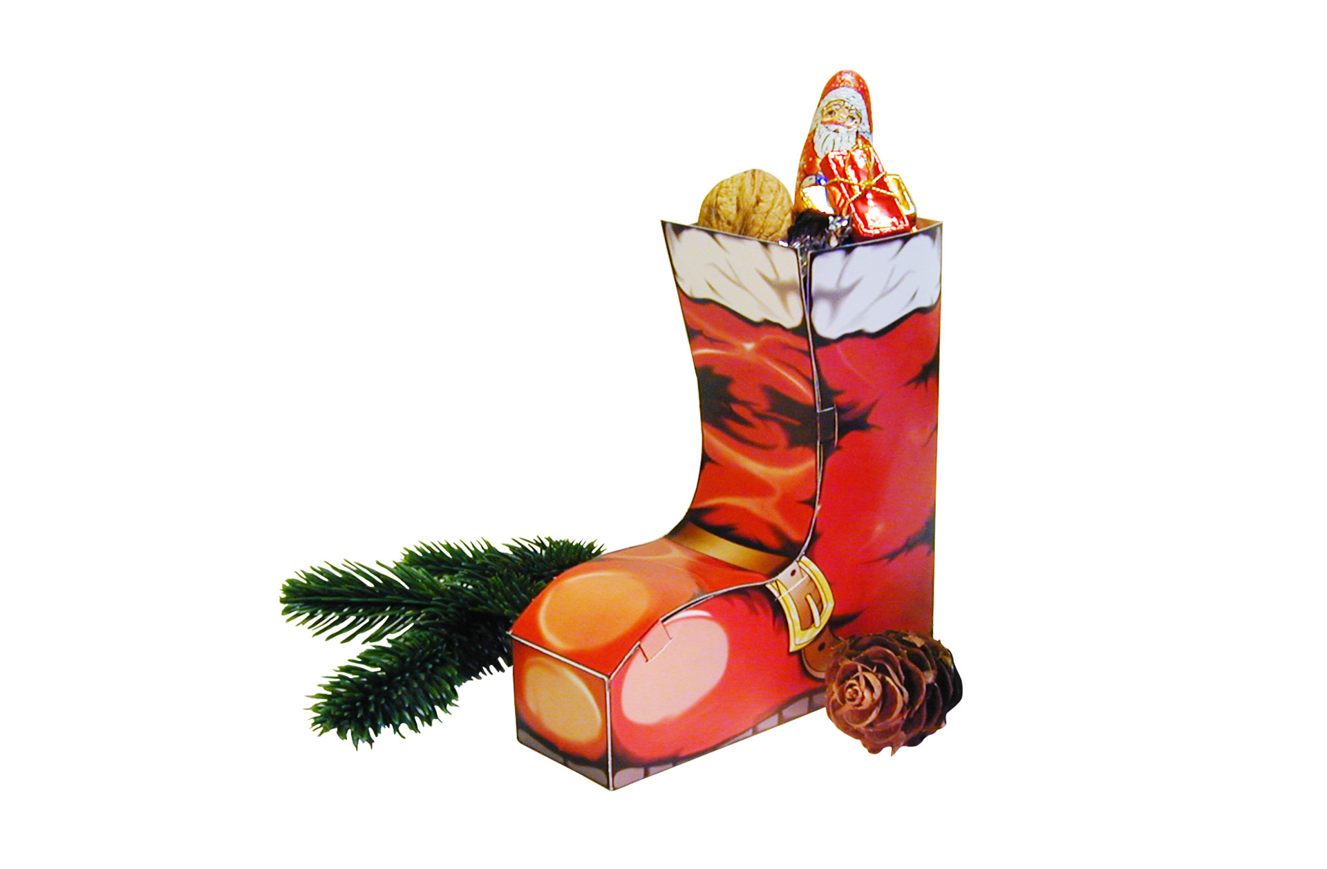 Weihnachtsstiefel Bastelbogen