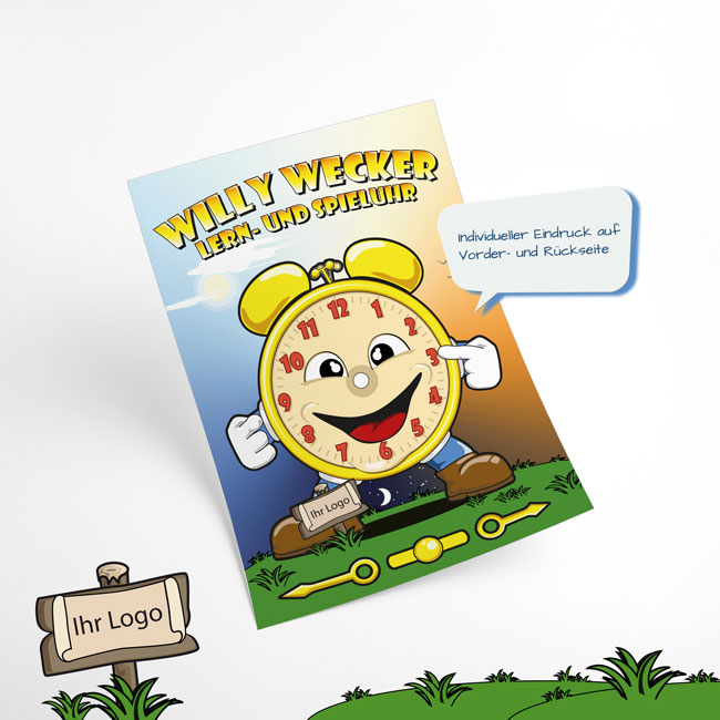 Lernuhr Bastelbogen Willy Wecker