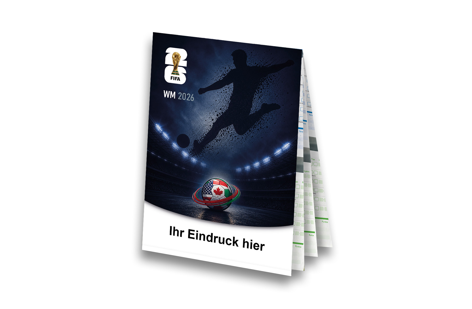 Fußball WM 2026 - Spielplan Faltblatt Sparkasse