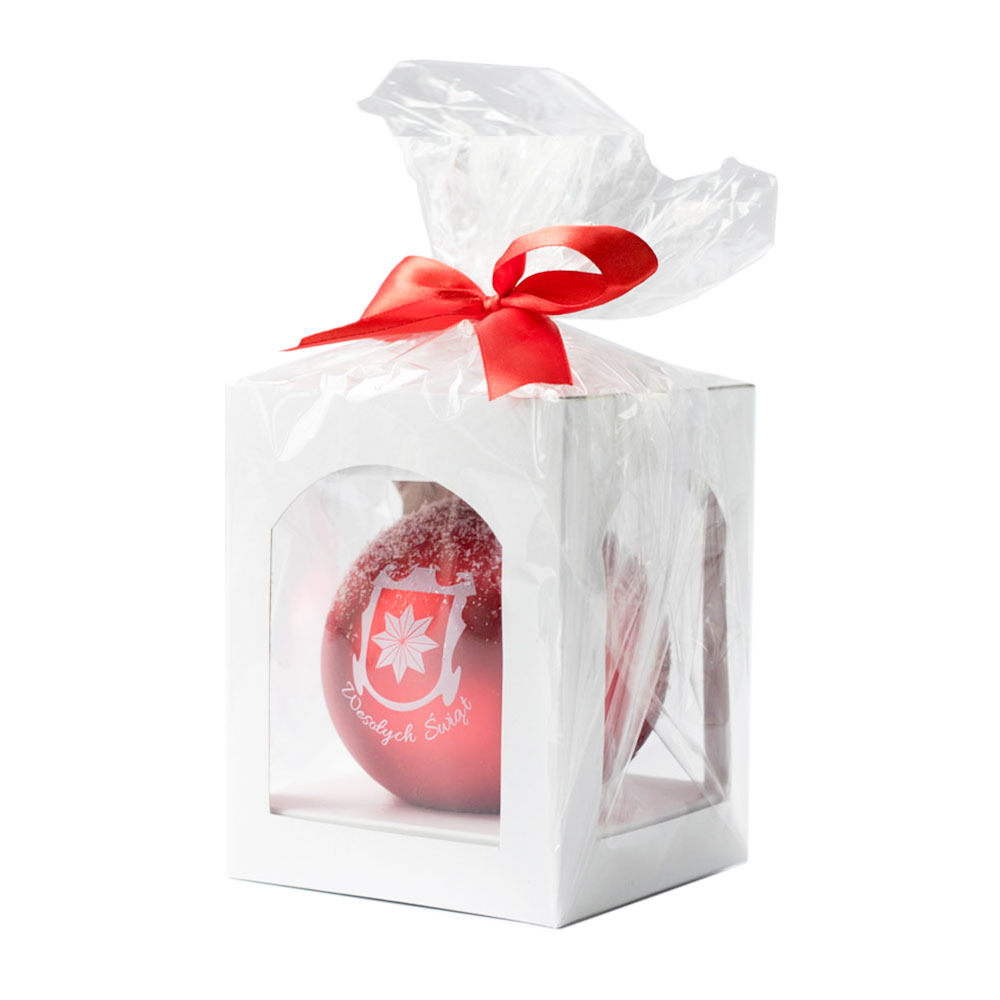 Weihnachtskugel Verpackung Kartonbox mit Folie