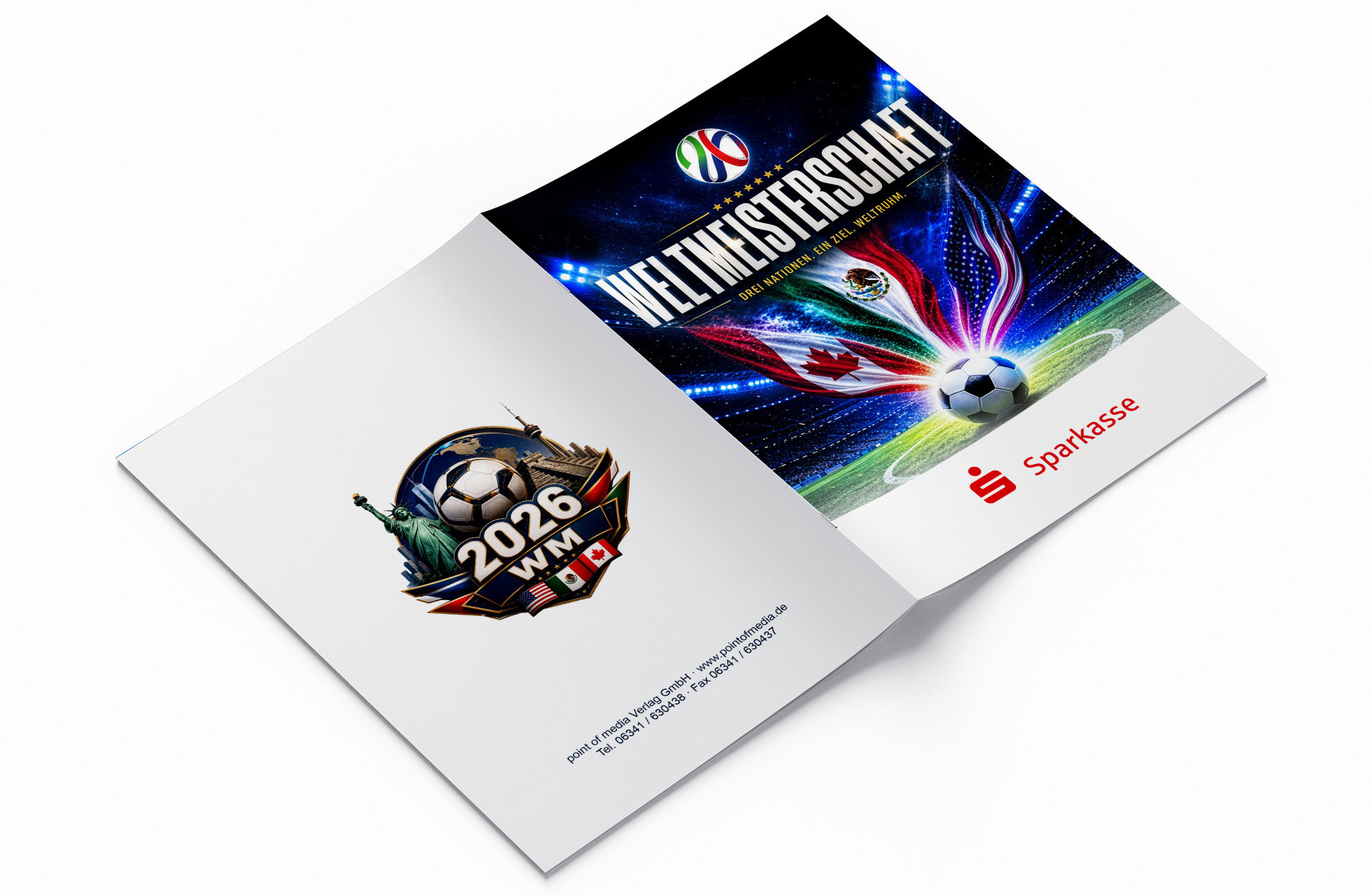 Fußball WM 2026 - Spielplan Broschüre Sparkasse