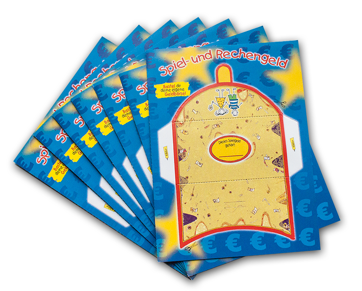 Spielgeld und Rechengeld Bastelbogen