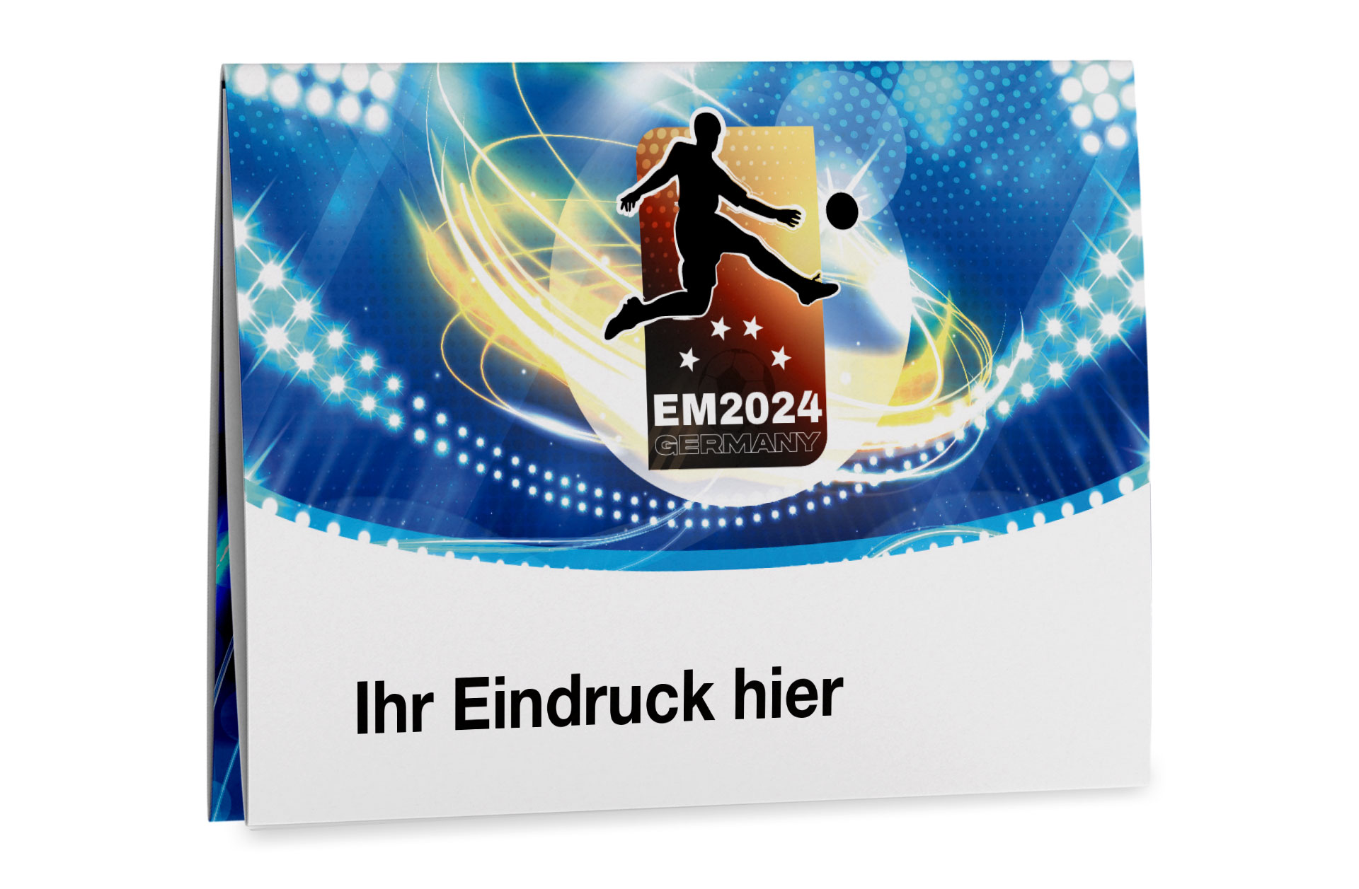 Fußball EM 2024 Spielplan Leporello Deckblatt Eindruck Fußball EM 2024 Spielplan Leporello Deckblatt Eindruck