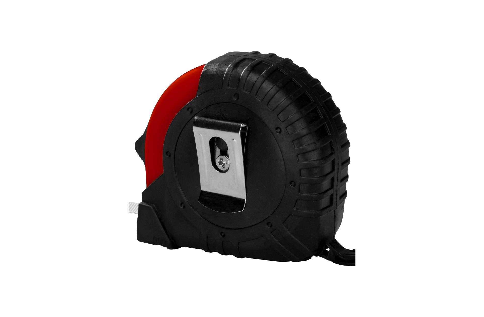 Rollbandmaß rot rückseite mit Logo