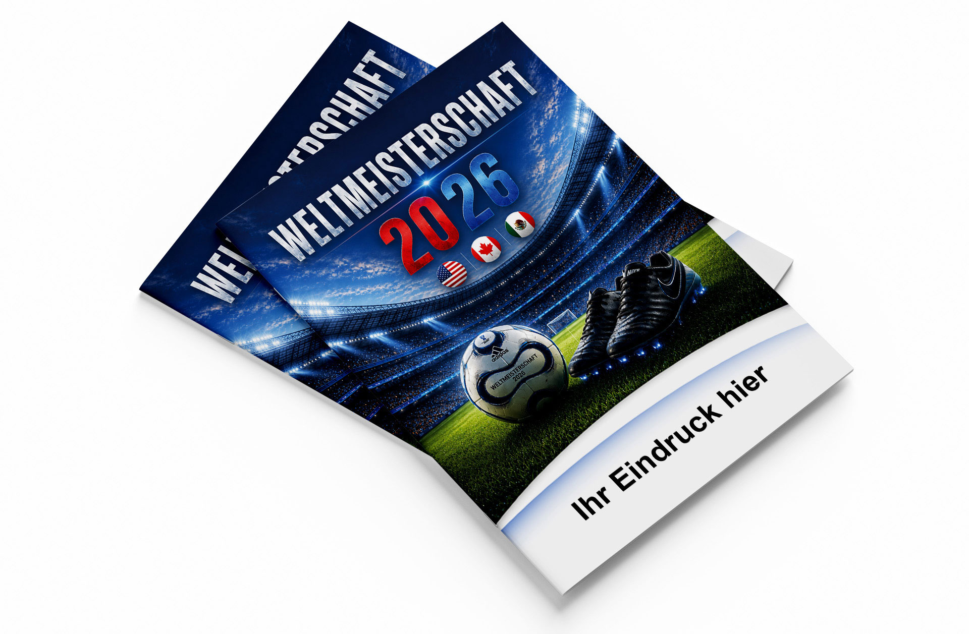 Fußball WM 2026 - Spielplan Broschüre Volksbank