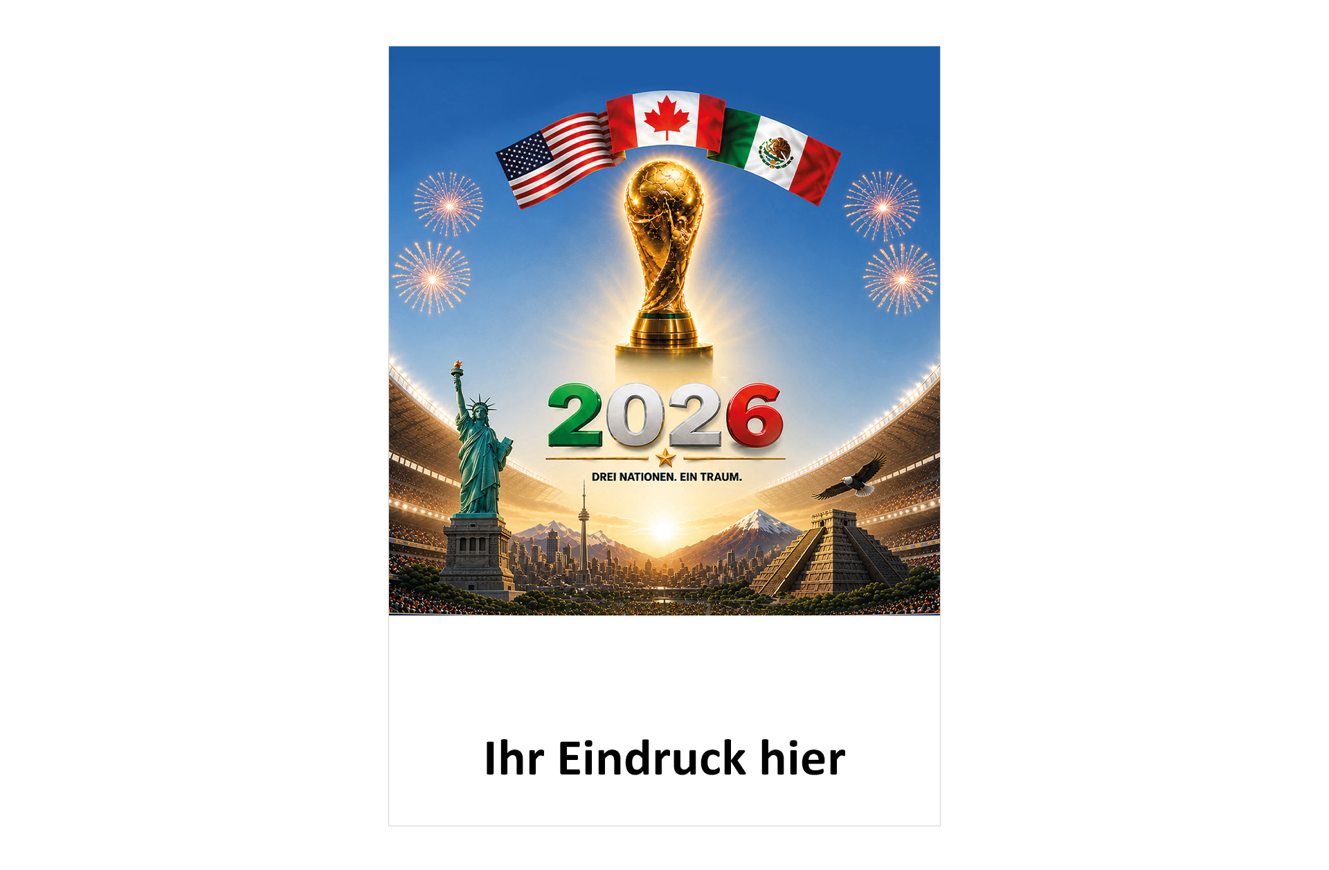Fußball WM 2026 - Spielplan Faltblatt
