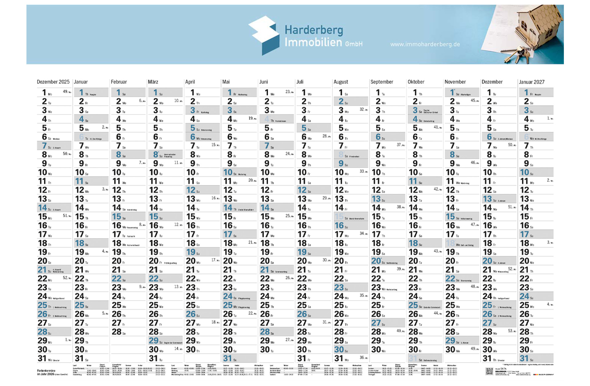 Wandplaner Data Deutsch