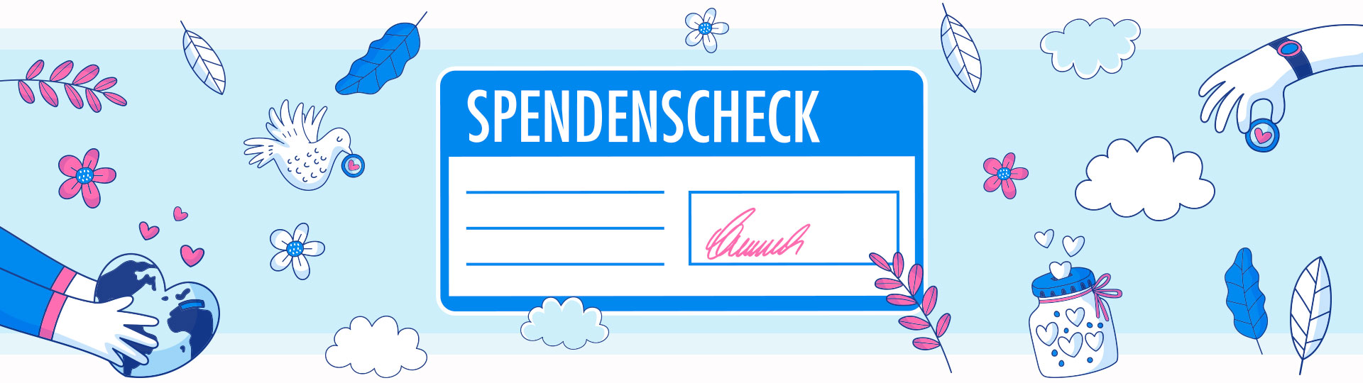 Individuelle Spendenschecks