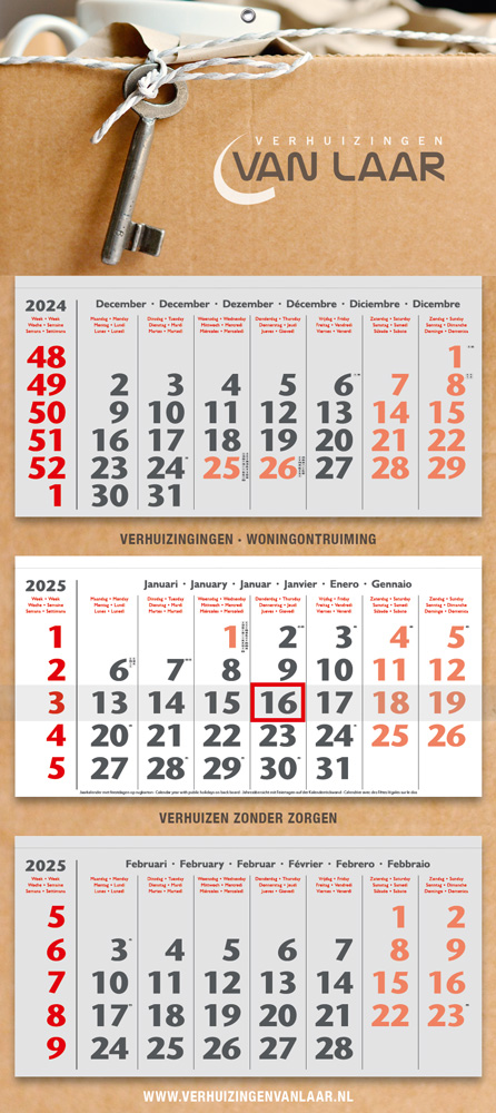 3-Monatskalender 'Junior Benelux 3M'