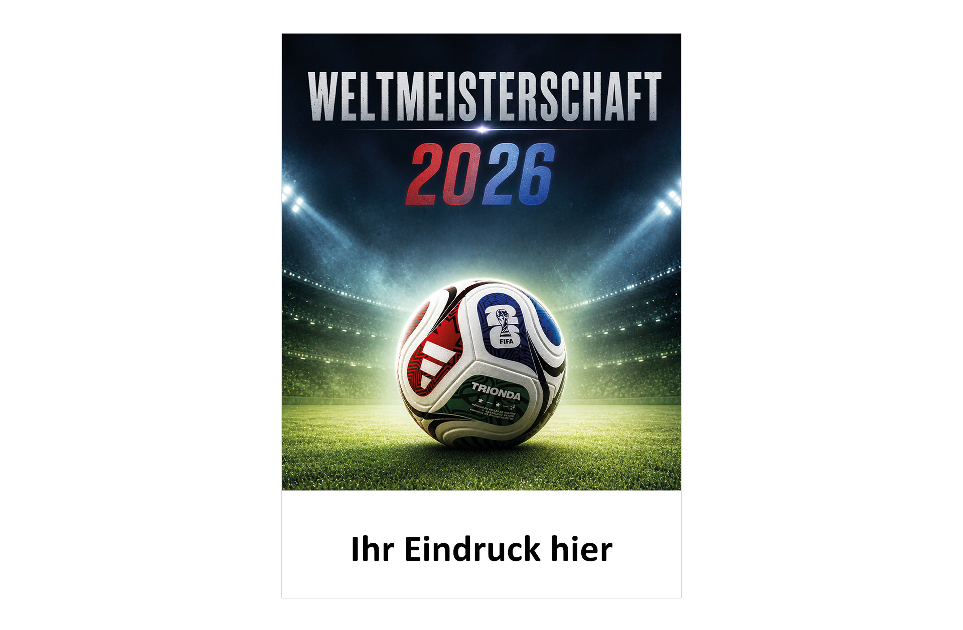 Fußball WM 2026 - Spielplan Faltblatt Volksbank