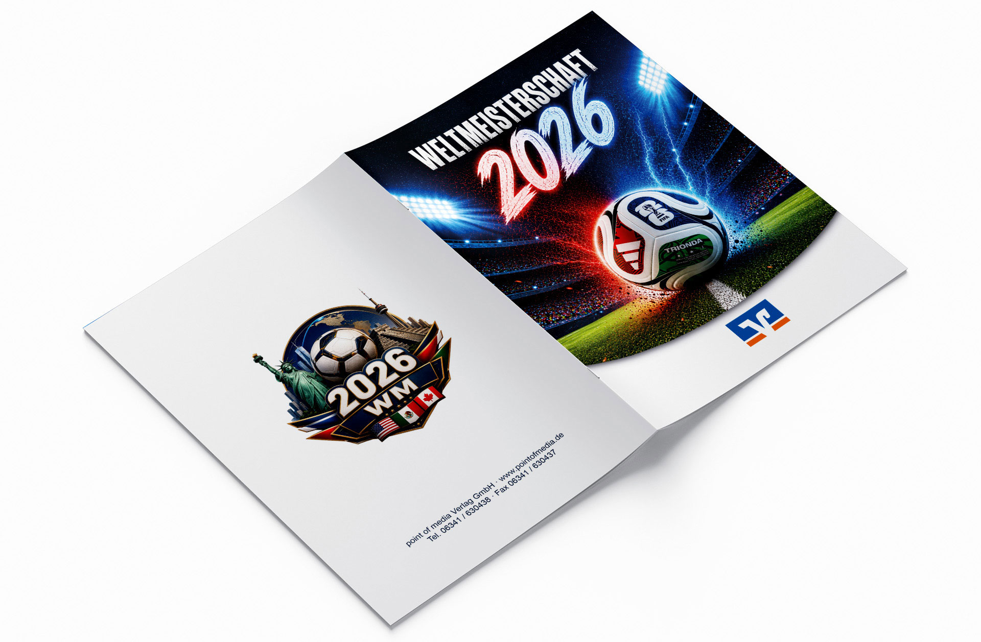 Fußball WM 2026 - Spielplan Broschüre Volksbank