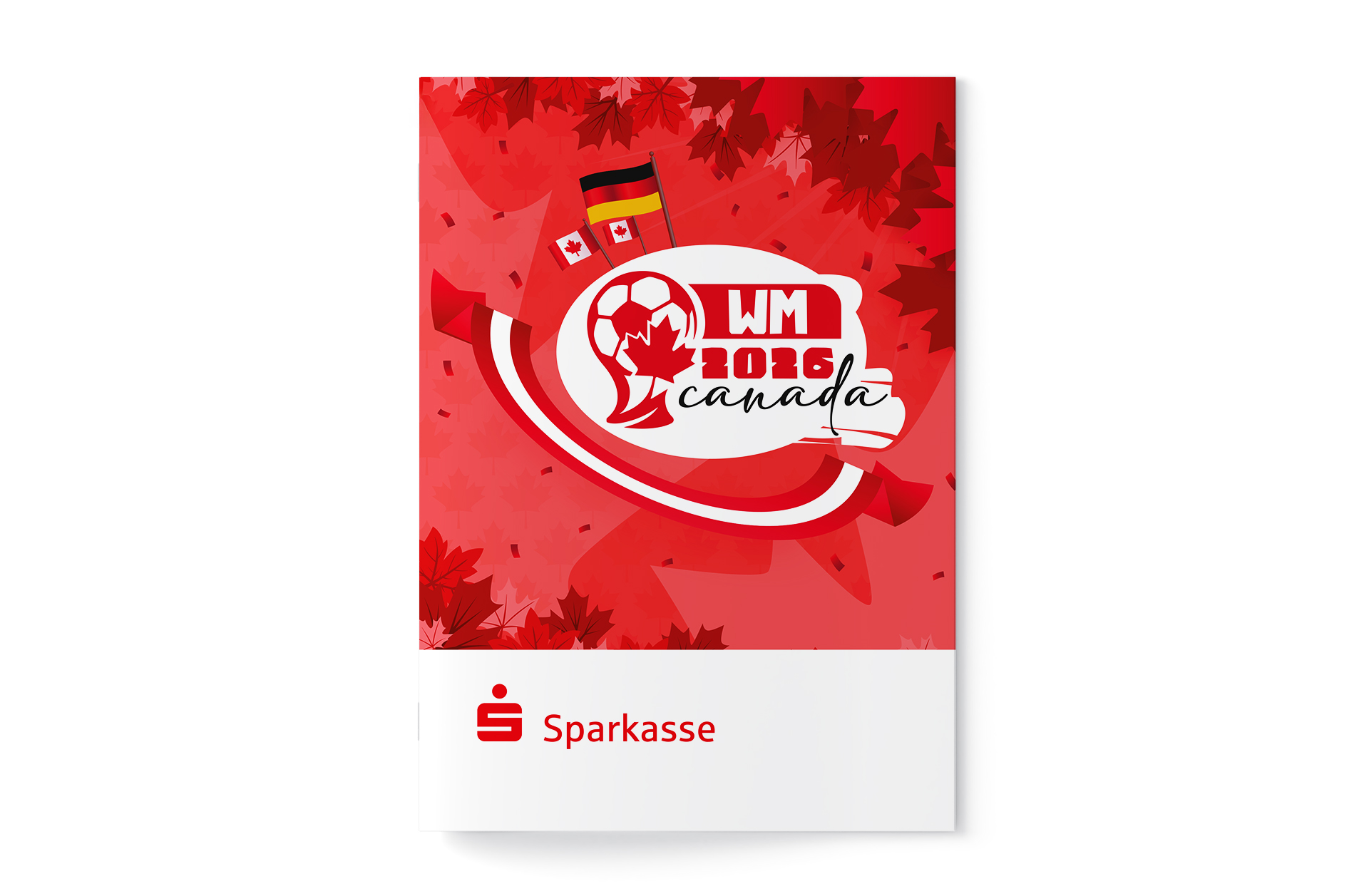Fußball WM 2026 Spielplan Broschüre Deckblatt Sparkasse