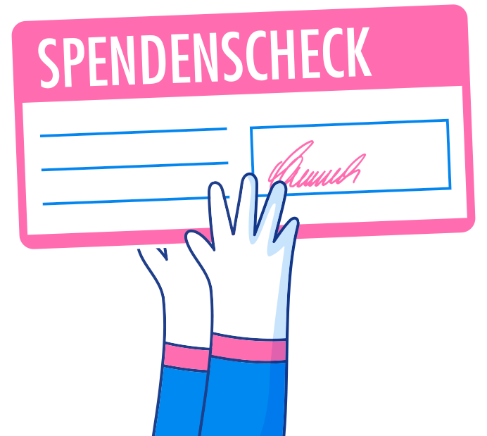 Bedruckte Spendenschecks  Bedruckte Spendenschecks