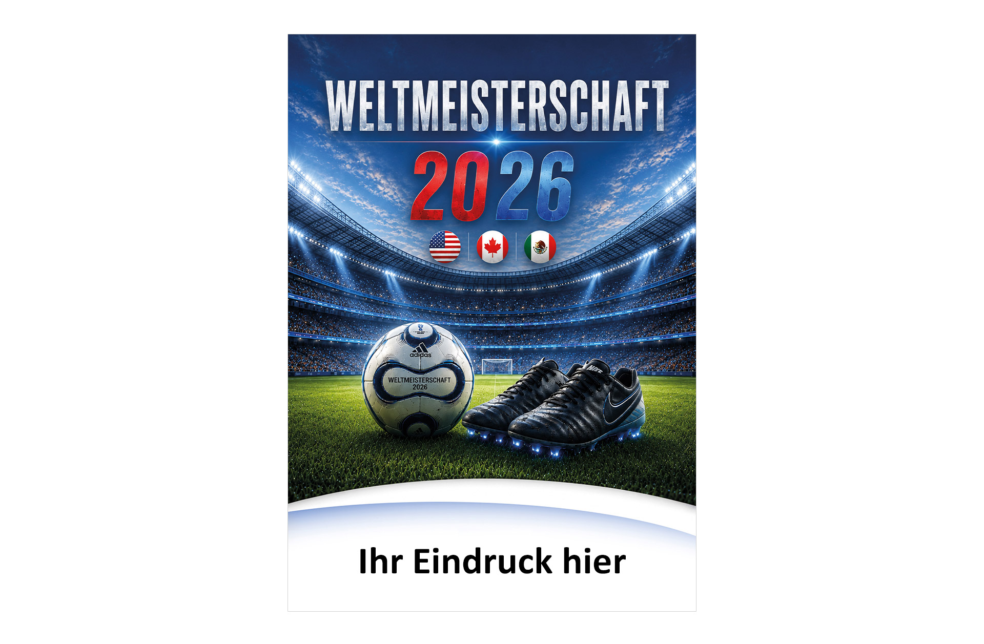 Fußball WM 2026 - Spielplan Faltblatt